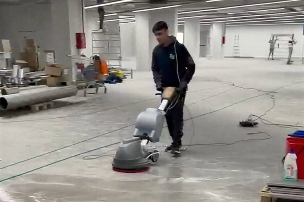 pulizia post cantiere Decathlon Roma Est